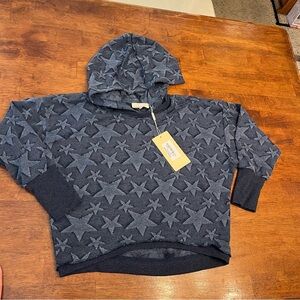 Hannah Banana Starry Night Kids Hoodie lightweight navy size 10